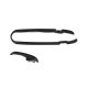 Acerbis black chain slider for motorcycle, showing close-up of durable plastic body with part number 29876-50001.
