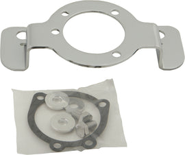 Chrome HardDrive Carb Support Bracket for XL 88-90, fuel system component for intake and carburetor support.