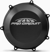 Load image into Gallery viewer, Pro Circuit T-6 Billet Clutch Cover for Kawasaki motorcycle, showing the sleek, durable billet metal body with branding details.