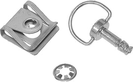 SP1 1/4 turn fastener for A/C fittings, heavy-duty hardware from SP1, shown in close-up on a fitting component