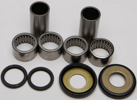 All Balls swingarm bearing kit 22-81108 for motorcycle suspension, showing metal bearings and seals in a clean packaging.