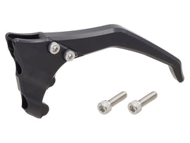 SP1 Finger Throttle Guard 12-19280 mounted on a motorcycle throttle, providing protection and grip enhancement for safe riding.