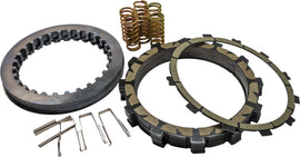 Rekluse Torqdrive clutch pack for Yamaha motorcycles, showing the clutch plates and components in metallic finish.