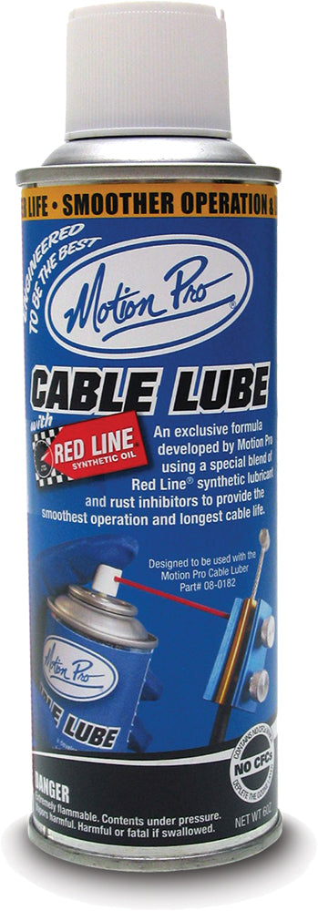 Motion Pro Cable Lube 6oz bottle for lubricating motorcycle and bicycle cables, chemical lubricant for smooth operation