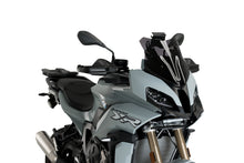 Load image into Gallery viewer, PUIG Sport Dark Smoke Windscreen for BMW motorcycle, showing tinted windshield with mounting edges and sleek aerodynamic design.