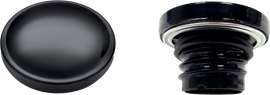 HardDrive ratchet gas cap in black for vehicles, featuring a sturdy design and secure locking mechanism.