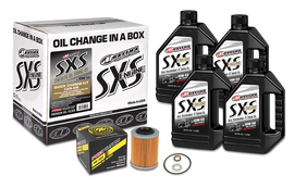 Maxima SXS Can-Am oil quick change kit with 10W50 oil and filter for seamless ATV maintenance.