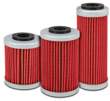 Pro Filter oil filter Yam 780-0109, cylindrical metal oil filter for Yamaha engines, with detailed threading and rubber sealing surface.