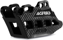 Acerbis Chain Guide Block 2.0 in black, drive type, showing the durable plastic construction and mounting points for motorcycle chains.