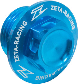 DRC blue M20x19-P1.5 axle stop bolt with H22 threading and H-Blue finish, designed for motorcycle or bike axle applications.