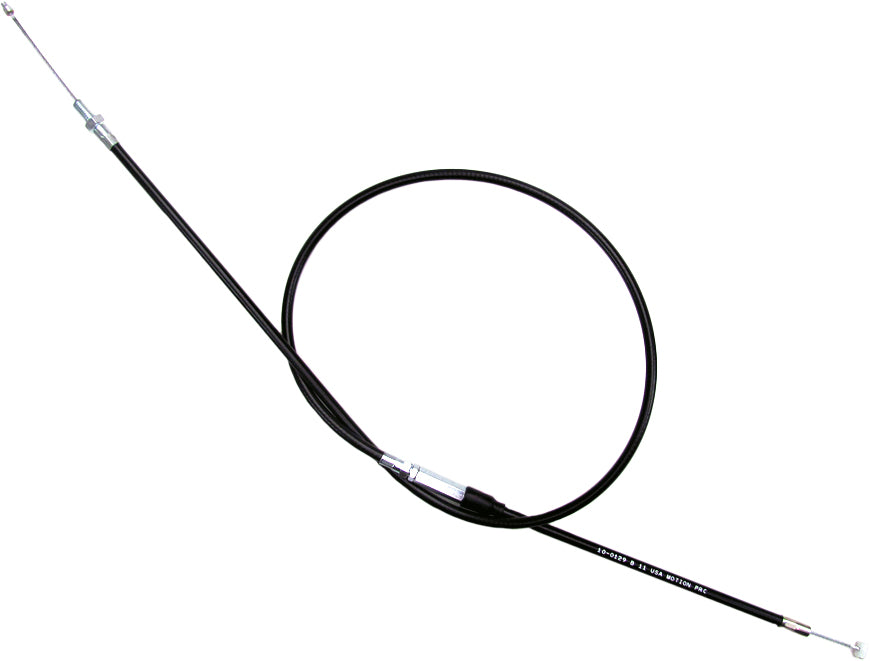 Motion Pro black vinyl clutch cable for motorcycles, featuring durable construction and precise control for hydraulic control lines.
