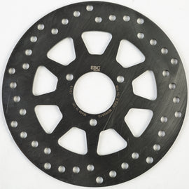 EBC Motorcycle Brakes standard rotor 15-6021 showing a metal brake disc with ventilation holes and mounting holes for motorcycle braking system.