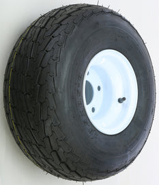 AWC trailer tire and wheel assembly with white rim, model 58-8154, displayed on a plain background.