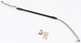 GALFER steel rear brake line for Yamaha YZ250 motorcycle, featuring durable braided construction and precise fit.