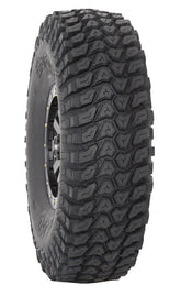 System 3 Tire Xcr350 30x10R14 displayed on a vehicle, showing the tread pattern and sidewall branding of the off-road tire.