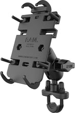 Charger l'image dans la galerie, Ram Quick Grip Mount with U-bolt, black mounting bracket designed for secure attachment to various surfaces.