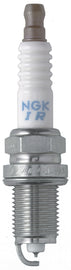 NGK Spark Plug #4709/04 2-FR9BI-11 showing the metal tip and ceramic insulator for automotive engine ignition.