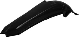 Acerbis black rear fender for motorcycle, showing smooth plastic surface and mounting points for easy installation.