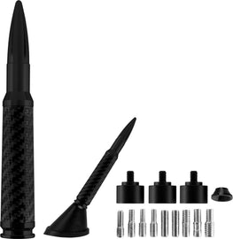 Saddle Tramp 50 Cal Ammotenna Flat Black audio communication device with sleek flat black design and branding.