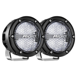 RIGID Industries 360-Series 4-inch diffused RGB/RGBW illumination light for off-road vehicles, showing the light's diffused lens and compact design.