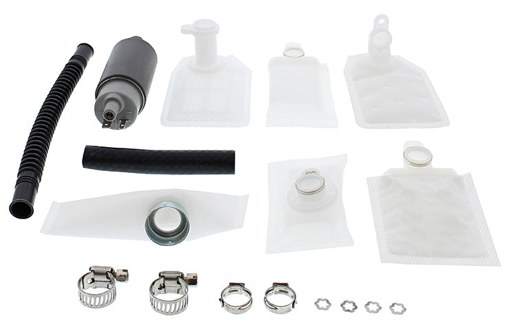 All Balls Fuel Pump Kit 24-72037 for intake, carb, and fuel system with pump and components, installed on a vehicle engine.