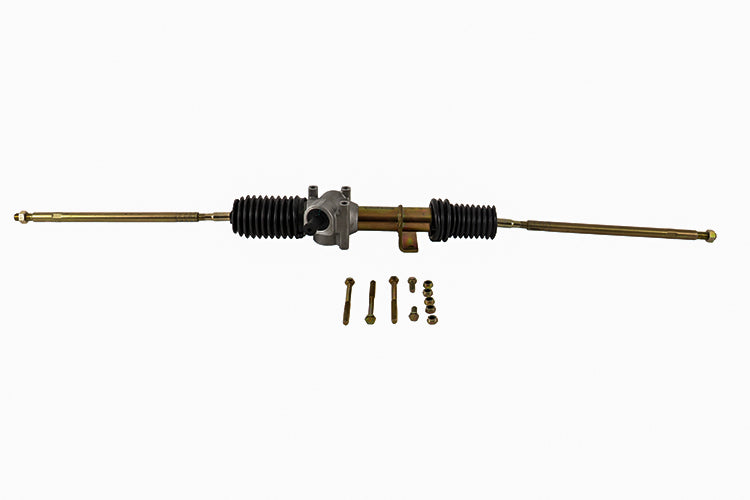 All Balls steering rack assembly Pol 251-4002 showing metal components and connecting linkage for vehicle steering system