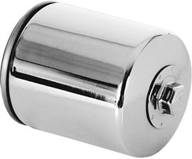 K&N Chrome Oil Filter 56-0170C, a high-performance oil filter for vehicle engine protection, with a chrome finish.