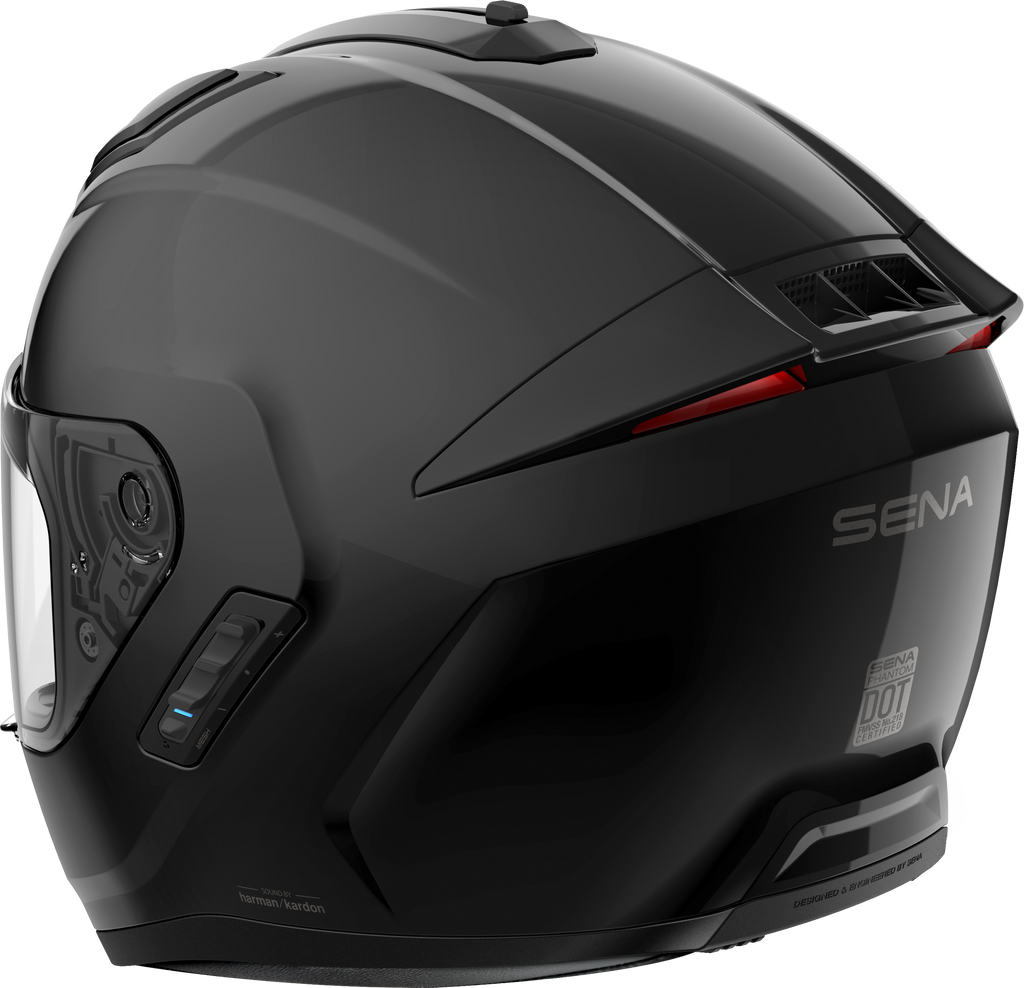 Phantom Ff Mesh Com Helmet Glossy Black Md