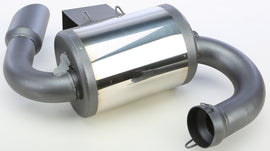 MBRP Exhaust trail silencer for performance exhaust systems, shown in black with cylindrical design, part number 241-90204T.