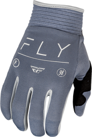 Fly Racing F-16 gloves in stone and black, XL size, with padded palms and secure wrist closure for motocross riding.
