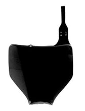 Load image into Gallery viewer, Acerbis front number plate for motorcycle, black plastic with mounting holes, designed for off-road and motocross bikes.
