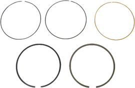 Namura piston rings set for 66.0mm piston, compatible with Namura pistons, shown in the image with metal rings and packaging.