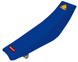 Polisport Plastics blue complete seat for motorcycle, showing the textured seat surface and mounting points in the image.