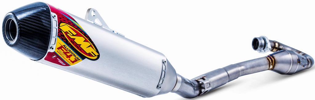 FMF Racing Factory 4.1 RCT stainless steel exhaust system with SS MB header and cap, designed for motorcycle performance.