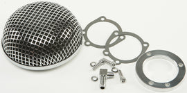 HardDrive round mesh air cleaner filter for Keihin CV carbs, model 820-51504, with textured mesh design for air filtration.