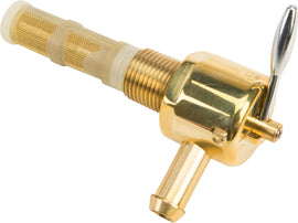 HardDrive Brass Petcock with 3/8 inch inlet, round shape, left side position for fuel system or carburetor applications.