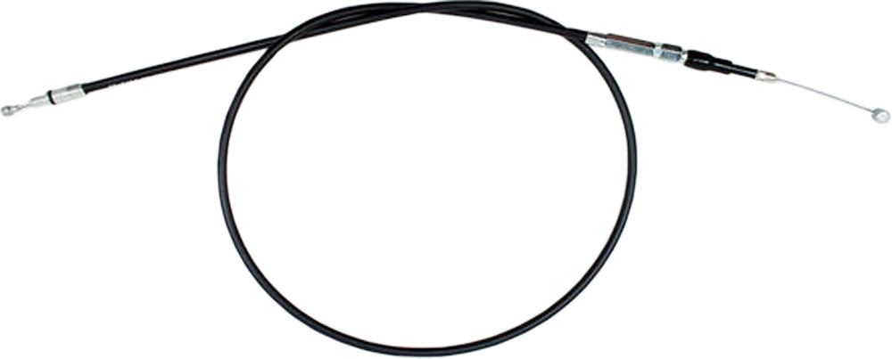 Motion Pro black vinyl clutch cable 70-2383 for motorcycle, showing the sleek, durable cable with fittings and black vinyl coating.