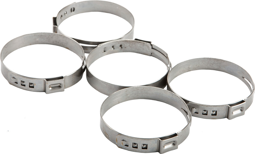 Motion Pro Stepless Clamps 44-47mm, set of 5, black metal clamps with adjustable screw for secure fitting.