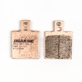 Braking sintered sport brake pad set, compatible with 31-612 models, featuring metallic surface for high-performance stopping power.