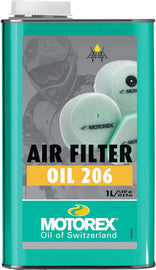Motorex Air Filter Oil 1L bottle, used for cleaning and maintaining air filters in automotive or machinery applications.