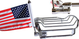 Pro Pad USA 6x9 flag and mount for Harley-Davidson Air Wing Tour Pack, accessory with flag and mounting hardware.
