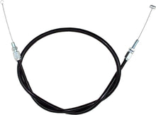 Load image into Gallery viewer, Motion Pro black vinyl throttle pull cable for motorcycle, showing the flexible cable with protective black vinyl coating.