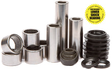 Load image into Gallery viewer, Pivot Works suspension linkage rebuild kit 52-03203 with metal components and bushings, designed for motorcycle suspension systems.