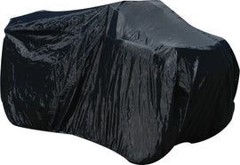 Open Trail black ATV storage cover for 2x 27-2505 model, shown covering an ATV to protect from weather and dirt.