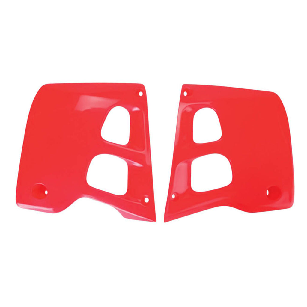 Red Polisport Plastics Radiator Scoop body panel for CR125 motorcycle, part number 64-849462, shown on a plain background.