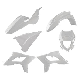 Polisport Plastics Restyle Kit with mask for Beta dirt bikes, in white, includes body panels and protective gear.