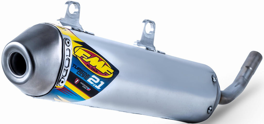 FMF Racing Powercore 2.1 exhaust silencer for Gas Gas motorcycles, showing the black aluminum and silencer design.