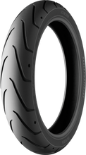 Load image into Gallery viewer, Michelin Tire Scorcher Sport front radial tire 120/70ZR17 for motorcycles, featuring durable tread pattern and radial construction.