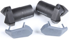 Load image into Gallery viewer, Black PUIG Frame R12 Puck 85mm with M10 bolt replacement for motorcycle body parts, shown on a white background.