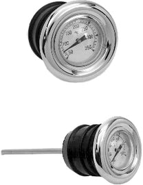 HardDrive oil dip stick with temperature gauge for 1984-99 Softail models, white accessory motorcycle part